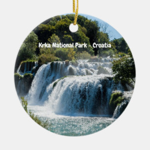 Wasserfall im Nationalpark Krka - Dalmatien, Kroat Keramik Ornament