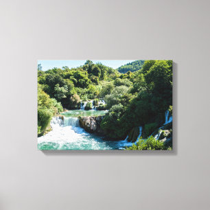 Wasserfall im Nationalpark Krka - Dalmatien, Kroat Leinwanddruck