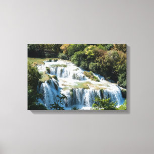 Wasserfall im Nationalpark Krka - Dalmatien, Kroat Leinwanddruck