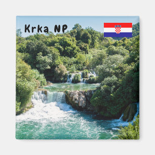 Wasserfall im Nationalpark Krka - Dalmatien, Kroat Magnet