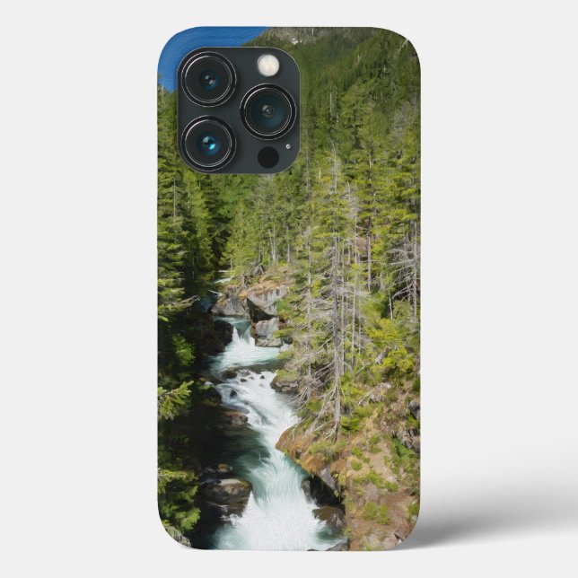 Wasserfall im olympischen Nationalwald Case-Mate iPhone Hülle (Rückseite)