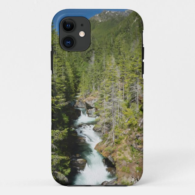 Wasserfall im olympischen Nationalwald Case-Mate iPhone Hülle (Rückseite)