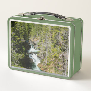 Wasserfall im olympischen Nationalwald Metall Brotdose