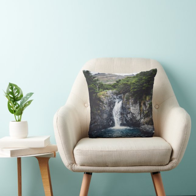 Wasserfall im Wald Kissen (Stuhl )