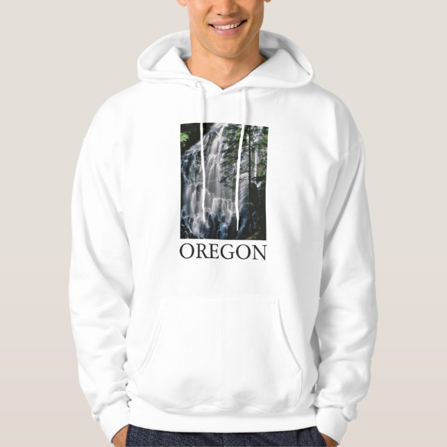 Wasserfall im Wald, Oregon Hoodie (Vorderseite)