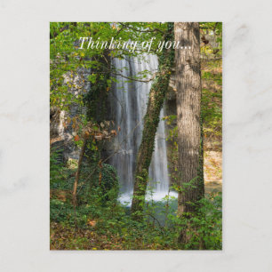 Wasserfall im Wald Postkarte