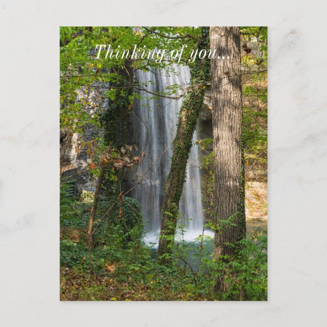 Wasserfall im Wald Postkarte (Vorderseite)