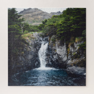 Wasserfall im Wald Puzzle