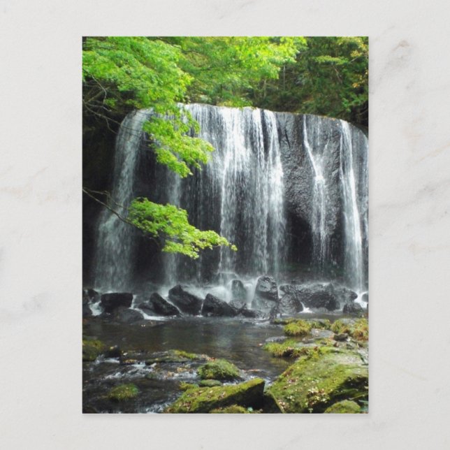 Wasserfall in Aizu Postkarte (Vorderseite)