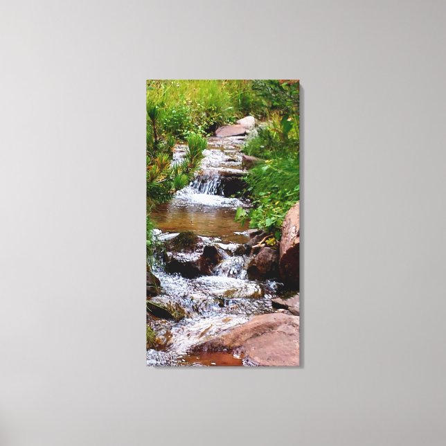 Wasserfall in Colorado Leinwanddruck (Vorderseite)