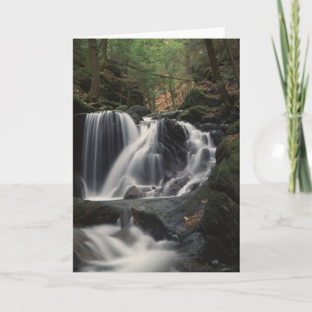 Wasserfall in Connecticut Notecards Karte (Vorderseite)
