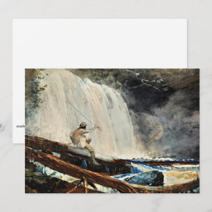 Wasserfall in den Adirondacks von Winslow Homer Karte