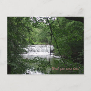 Wasserfall in der Natur Postkarte