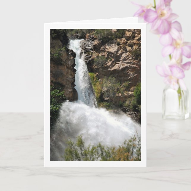 Wasserfall in Domeño Viejo, Valencia, Spanien Karte (Orchidee)
