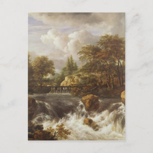 Wasserfall in einer Felslandschaft, c.1660-70 Postkarte