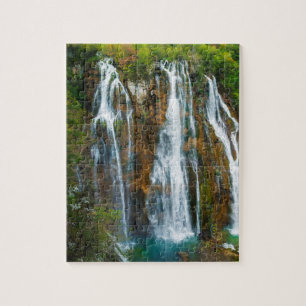 Wasserfall in erhöhter Ansicht, Kroatien Puzzle