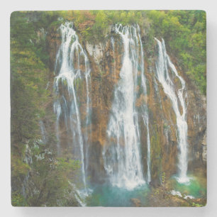 Wasserfall in erhöhter Ansicht, Kroatien Steinuntersetzer