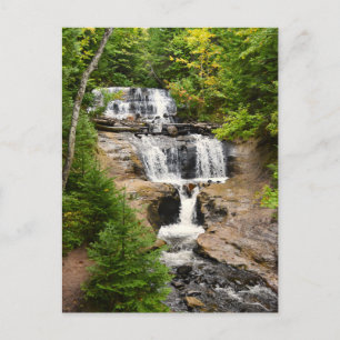 Wasserfall in MI Postkarte