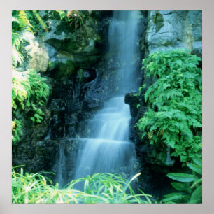 WASSERFALL IN SHAWS GARDEN POSTER