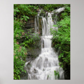Wasserfall in Smokey Mountains Poster