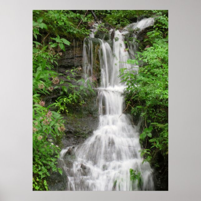 Wasserfall in Smokey Mountains Poster (Vorne)