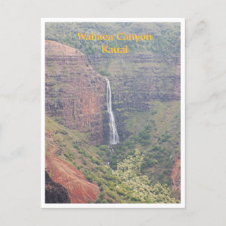"WASSERFALL IN WAIMEA CANYON,Kauai Postkarte