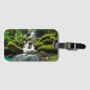 Wasserfall in Wanne Berk Berg des Dschungel- Phu Gepäckanhänger