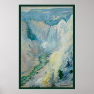 Wasserfall in Yellowstone von Twachtman, Vintage A Poster