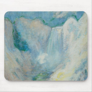 Wasserfall in Yellowstone von Twachtman, Vintage K Mousepad