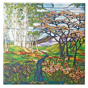 Wasserfall Iris Birch Tiffany Vintages festes Glas Fliese