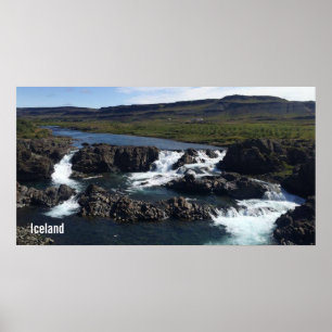 Wasserfall Island Poster