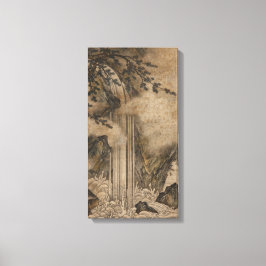 Wasserfall (japanische Landschaftskunst) (Kano Mot Leinwanddruck