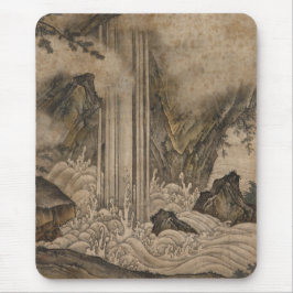 Wasserfall (japanische Landschaftskunst) (Kano Mot Mousepad
