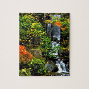 Wasserfall-japanischer Garten Portland Puzzle