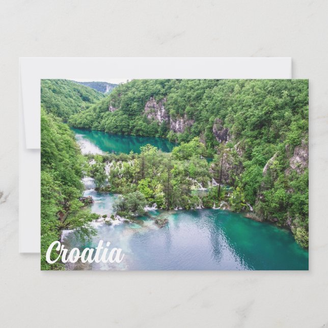 Wasserfall-Kaskade im Park der Plitvice Seen, Kroa (Vorderseite)