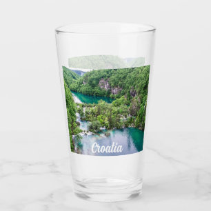 Wasserfall-Kaskade im Park der Plitvice Seen, Kroa Glas
