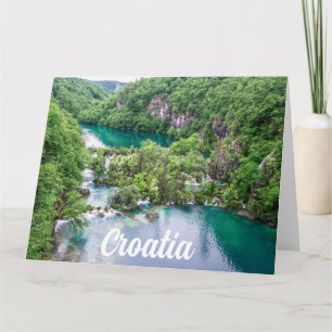 Wasserfall-Kaskade im Park der Plitvice Seen, Kroa Karte
