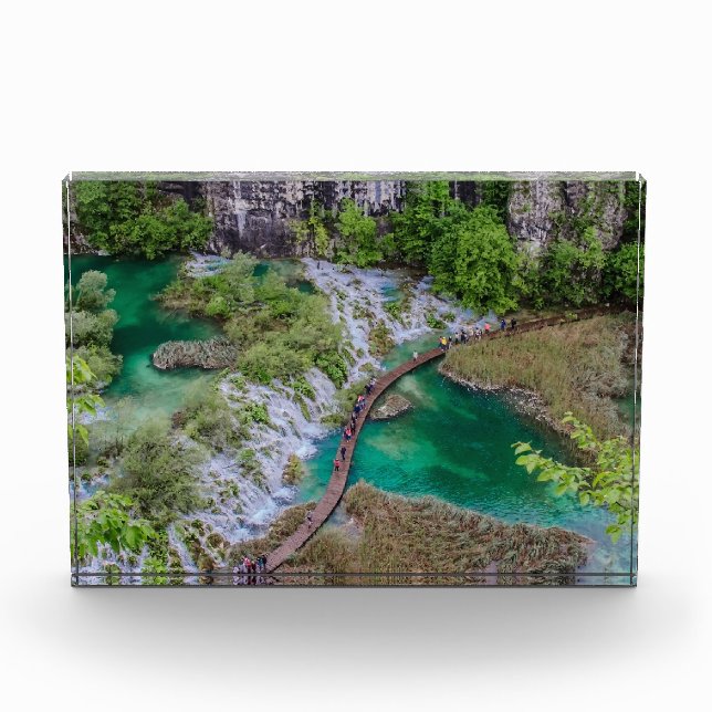 Wasserfall Kaskade im Park der Plitvicer Seen Fotoblock (Vorderseite)