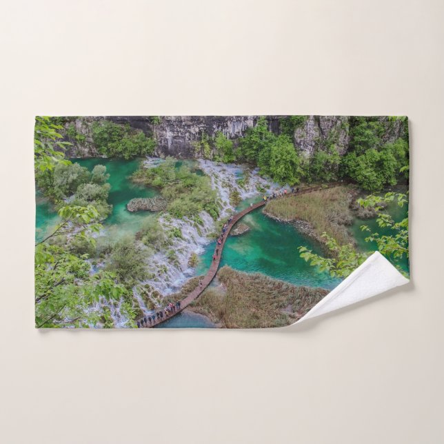 Wasserfall Kaskade im Park der Plitvicer Seen Handtuch (Handtuch)
