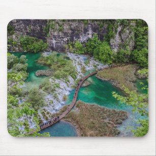 Wasserfall Kaskade im Park der Plitvicer Seen Mousepad