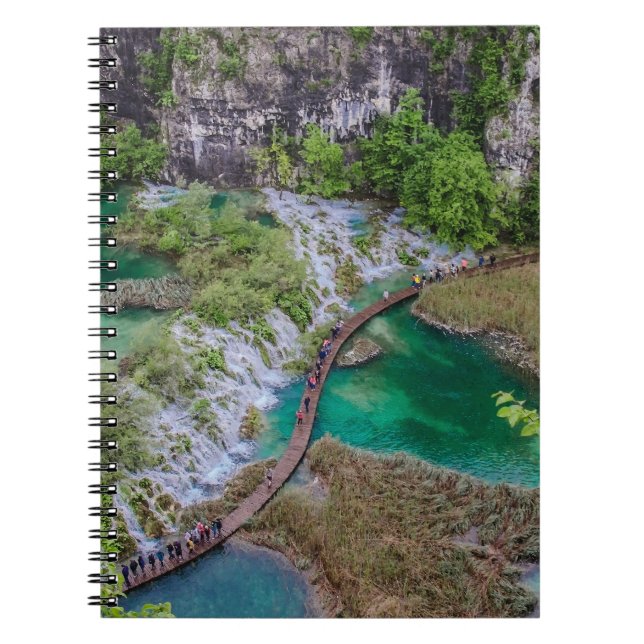 Wasserfall Kaskade im Park der Plitvicer Seen Notizblock (Vorderseite)