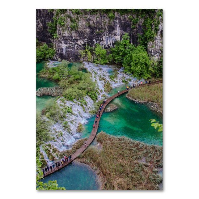 Wasserfall Kaskade im Park der Plitvicer Seen Tischnummer (Vorderseite)