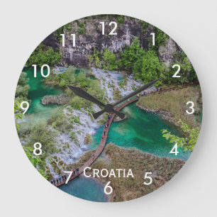 Wasserfall Kaskade Plitvicer Seen Park Kaffee Mu Große Wanduhr