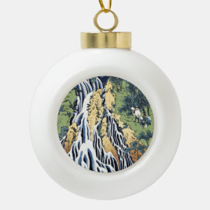 Wasserfall Kirifuri in der Nähe des Kurokami-Gebir Keramik Kugel-Ornament