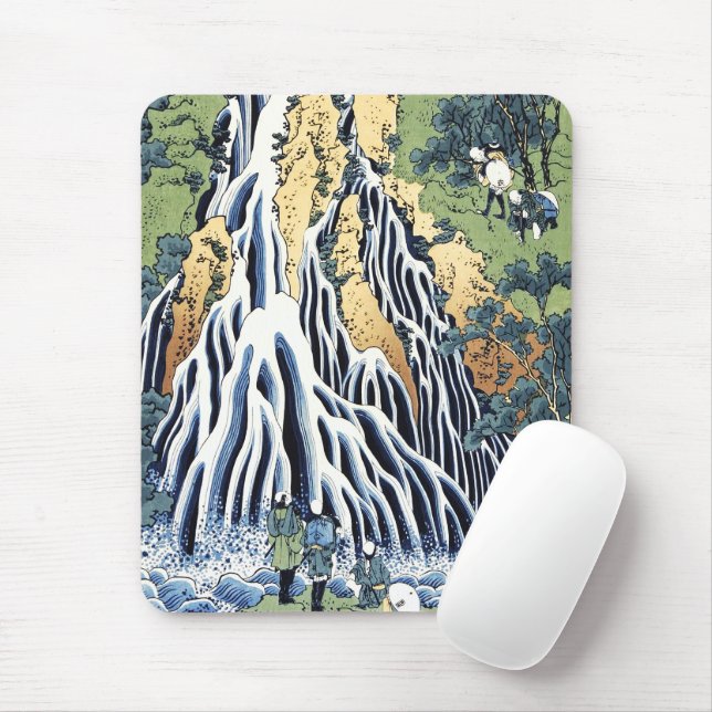 Wasserfall Kirifuri in der Nähe des Kurokami-Gebir Mousepad (Mit Mouse)