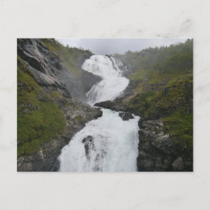 Wasserfall Kjosfossen, Flåm, Norwegen Postkarte