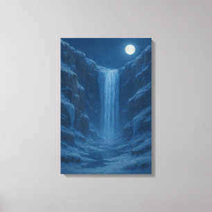 Wasserfall-Klippe Leinwanddruck
