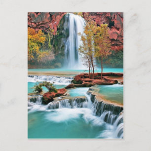Wasserfall Kunst Postkarte