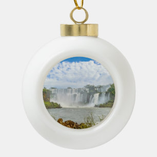 Wasserfall-Landschaft an Iguazu Park Keramik Kugel-Ornament