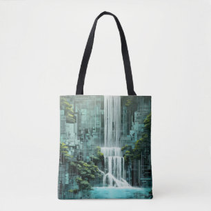 Wasserfall Landschaft Art Deco